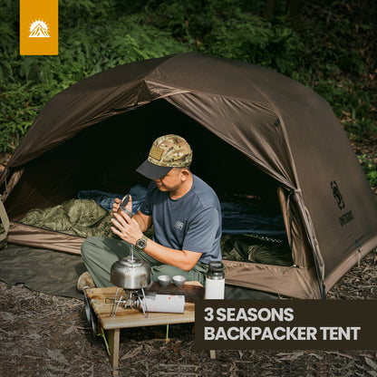 2-Person Backpacking Tent 70D Nylon 3-Season Easy Setup Instant Tent For Wild Camping Hiking Trekking Fishing