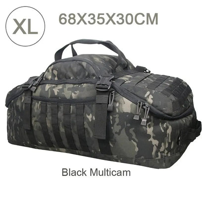 60-80L Molle Tactical Backpack Holdall For Travel Camping Hiking Sports Gym Duffel Bag