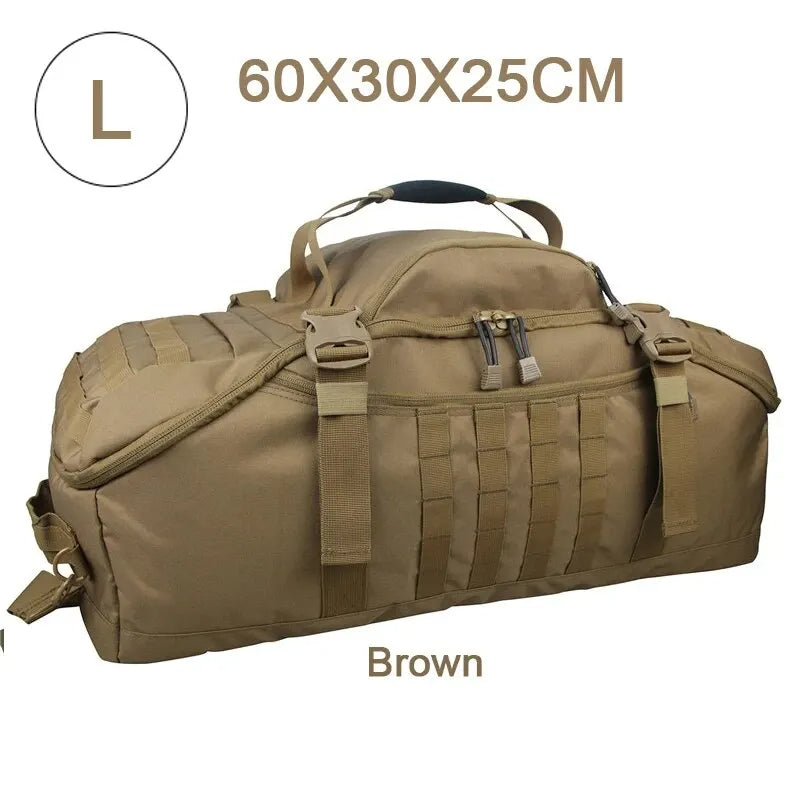 60-80L Molle Tactical Backpack Holdall For Travel Camping Hiking Sports Gym Duffel Bag