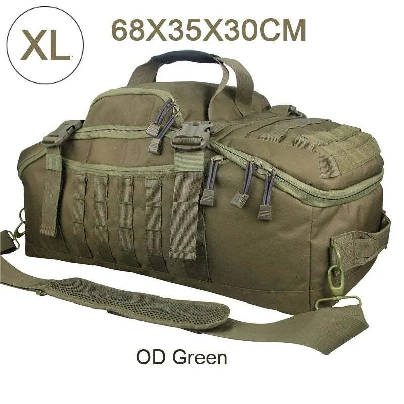 60-80L Molle Tactical Backpack Holdall For Travel Camping Hiking Sports Gym Duffel Bag