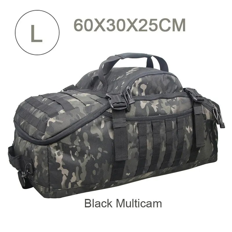 60-80L Molle Tactical Backpack Holdall For Travel Camping Hiking Sports Gym Duffel Bag