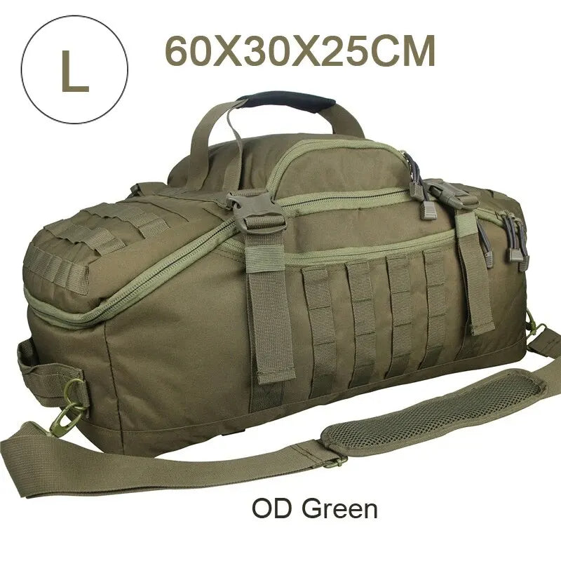 60-80L Molle Tactical Backpack Holdall For Travel Camping Hiking Sports Gym Duffel Bag