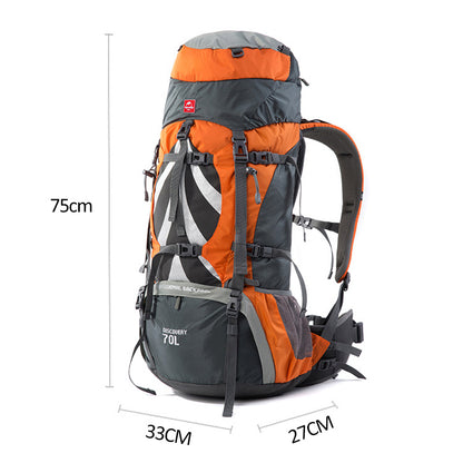 Big Capacity 70L Backpack For Mountaineering Hiking Unisex Waterproof Travel Rucksack