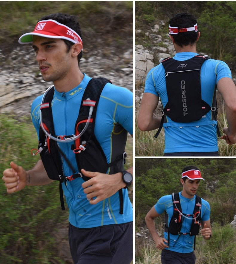 Ultralight Trail Running 5L Backpack Hydration Vest For Running, Hiking, Cycling, Multi-Compartments With Optional 1.5/2L Bladder Bag