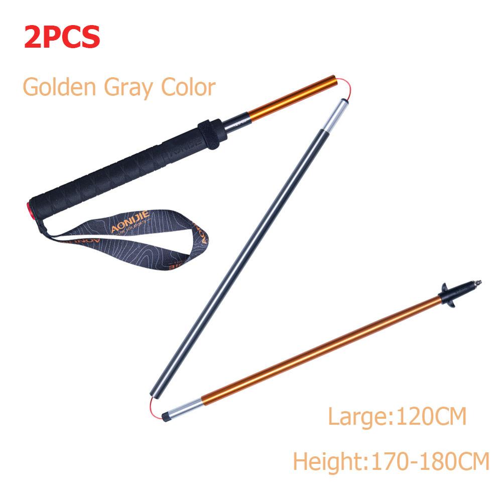 Folding Ultralight Trekking Poles Hiking Walking Stick Carbon Fiber Shaft With Carbon Tungsten Steel Tip - 110/120/130cm