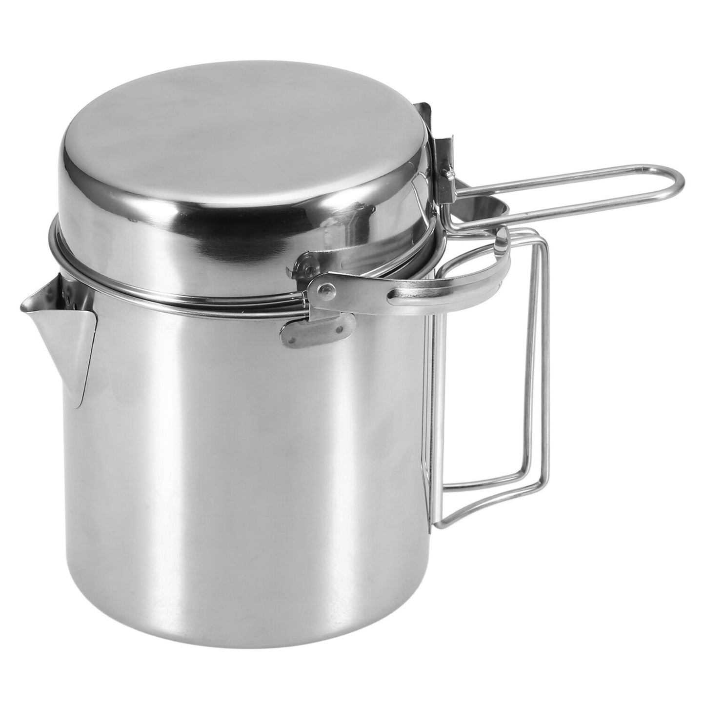 1L Stainless Steel Camping Cook Pot Kit: A Durable and Versatile Pot & Pan Set for Your Outdoor Cooking Needs