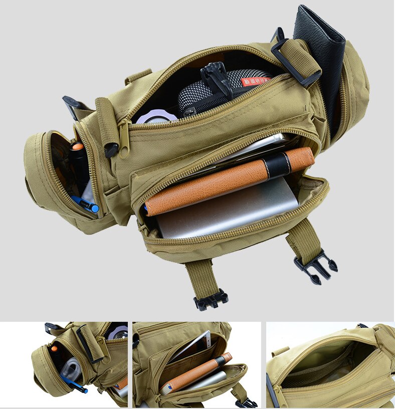 Multi-Pocket Waist Pack For Travel Hiking Backpacking Waist Bag Ideal For Carrying Phone Wallet Camera Drink Etc 