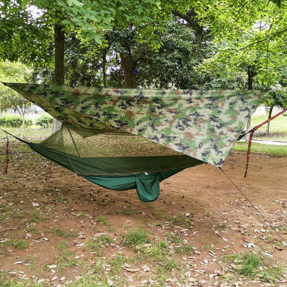 Mosquito Net Hammock Tent With Quick Zip Opening And Waterproof Canopy Awning Set Portable Pop-Up Sleeping For Camping & Hiking