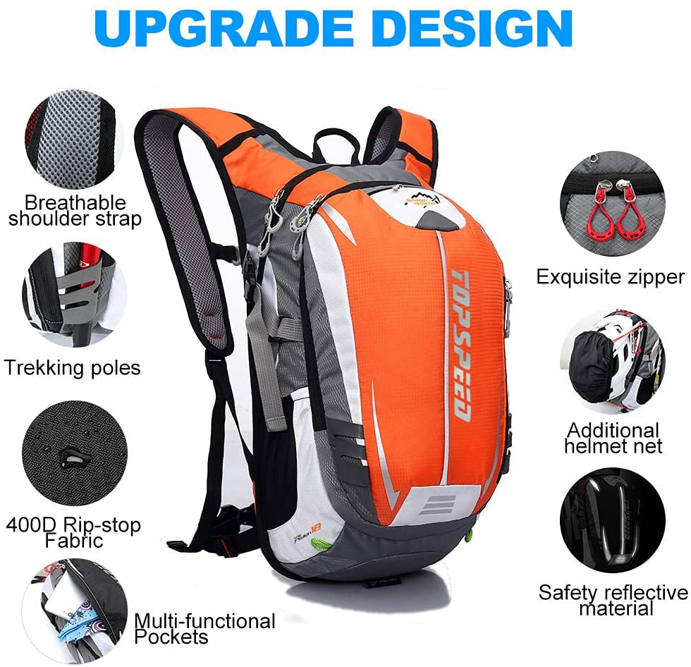 Ultralight 18L Adventure Sports Backpack for Climbing Hiking, Running Cycling, Hydration Option