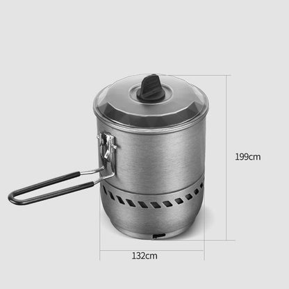 Lightweight Outdoor Camping Portable Windproof Gas Burner Stove & Cooking Pot 