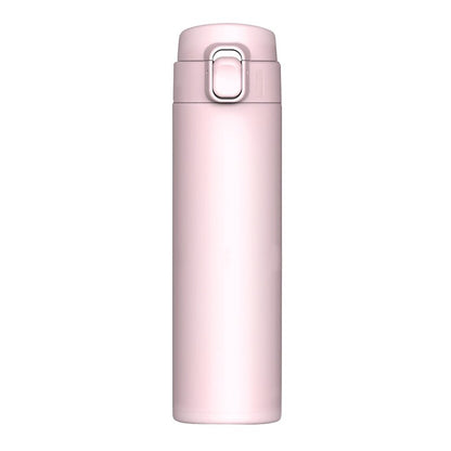 Portable and Leakproof Stainless Steel Thermos Flask with Flip Button Lid for Travel, Work, and Sports