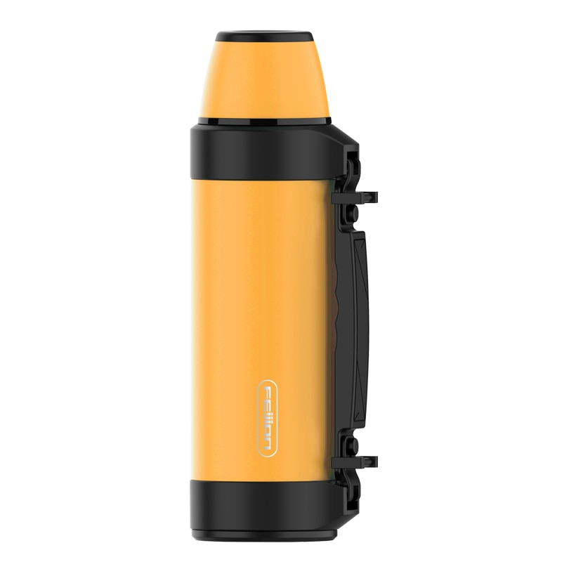 Rugged Tactical Thermos Flask For Hiking Travel Portable Stainless Steel Thermos Drinks Flask For Tea Coffee With Large Lid Cup