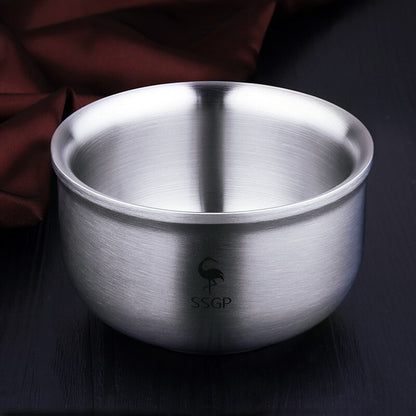 Stainless Steel Bowl Food Container Rice Salad Bowl Ramen Instant Noodles Travel Tableware