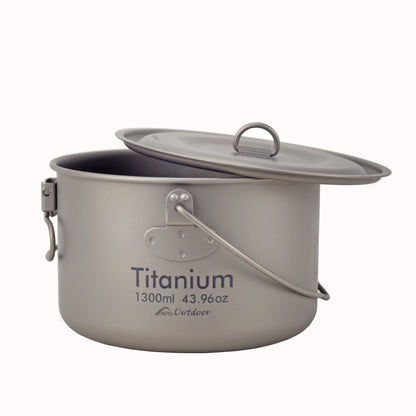 Ultra Light 1300ML Titanium Hanging Pot: A Durable and Versatile Pot for Your Outdoor Cooking Needs