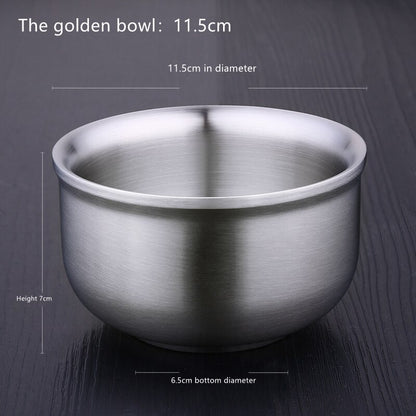 Stainless Steel Bowl Food Container Rice Salad Bowl Ramen Instant Noodles Travel Tableware