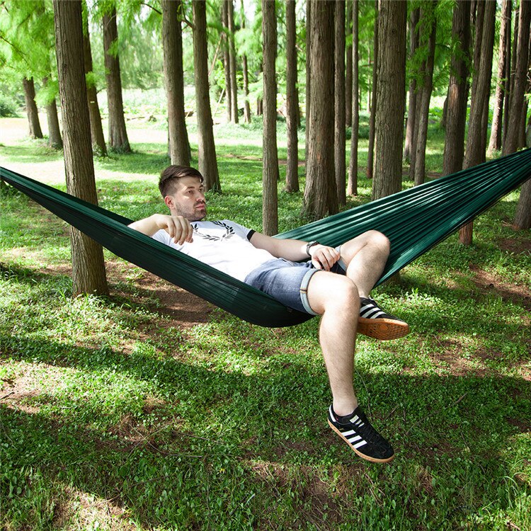 Lightweight 290x140cm Hammock With Mosquito Net - Quick Set Up With 2 Tree Straps 