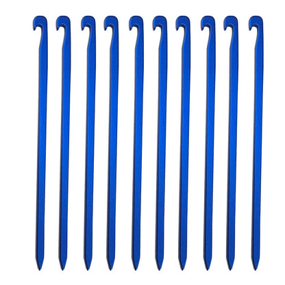 Aircraft Aluminum Tent Pegs Guy Line 16cm Hooks Hard Ground Stakes For Securing Camping Awnings Tarps etc 10Pcs/Set