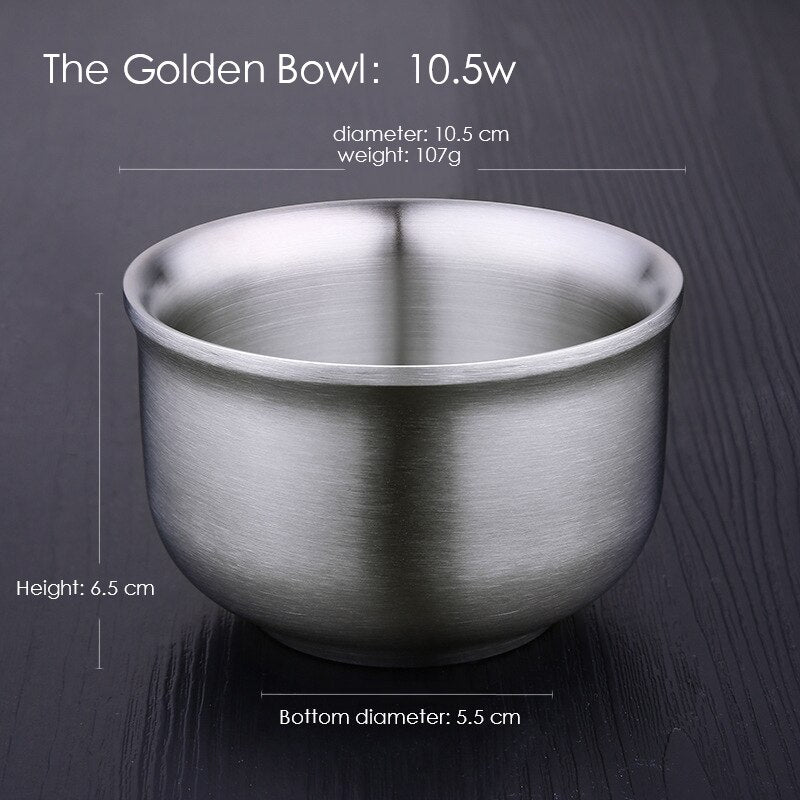 Stainless Steel Bowl Food Container Rice Salad Bowl Ramen Instant Noodles Travel Tableware