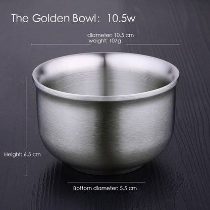 Stainless Steel Bowl Food Container Rice Salad Bowl Ramen Instant Noodles Travel Tableware