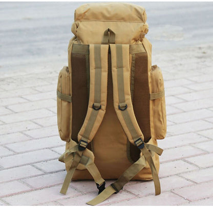 Large Capacity 70L Military Tactical Camo Backpack with and Molle System for Hiking and Travel