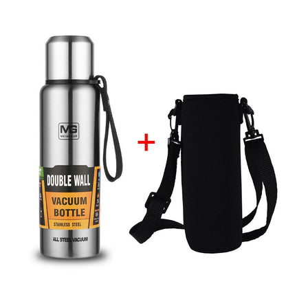 Large Capacity Stainless Steel Thermos Flask For Hiking, Camping - Portable and Eco-Friendly Vacuum Flask for Keeping Drinks Hot or Cold for Hours