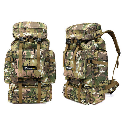 Large Capacity 70L Military Tactical Camo Backpack with and Molle System for Hiking and Travel