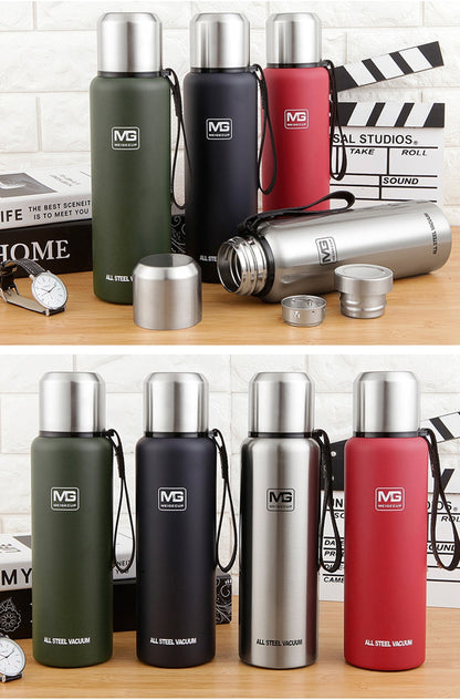 Large Capacity Stainless Steel Thermos Flask For Hiking, Camping - Portable and Eco-Friendly Vacuum Flask for Keeping Drinks Hot or Cold for Hours