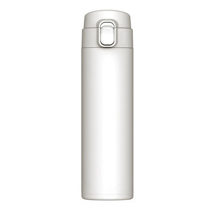 Portable and Leakproof Stainless Steel Thermos Flask with Flip Button Lid for Travel, Work, and Sports