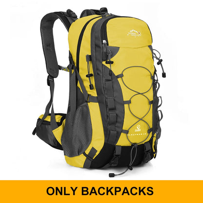 Sturdy 40L Backpack For Hiking, Trekking, Backpacking, Mountaineering, Travel - Spacious, Ergonomic Structure