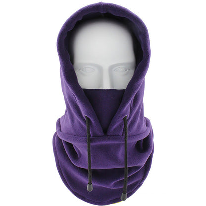 Plush Fleece Balaclava Warm Winter Headgear Windproof & Face Mask For Hiking Cycling Trekking Skiing, Cold Weather Sports Gear