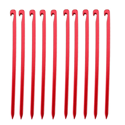 Aircraft Aluminum Tent Pegs Guy Line 16cm Hooks Hard Ground Stakes For Securing Camping Awnings Tarps etc 10Pcs/Set