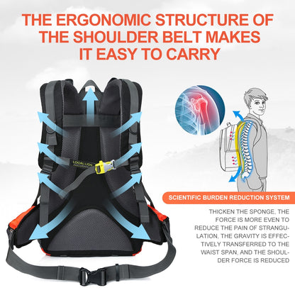 Sturdy 40L Backpack For Hiking, Trekking, Backpacking, Mountaineering, Travel - Spacious, Ergonomic Structure