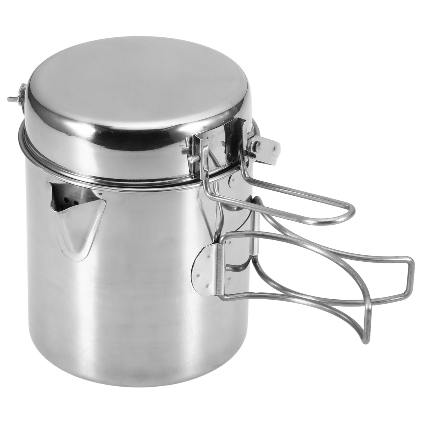 1L Stainless Steel Camping Cook Pot Kit: A Durable and Versatile Pot & Pan Set for Your Outdoor Cooking Needs