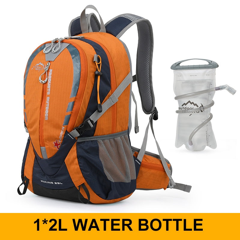 Hiking Backpack 25L Mountaineering Rucksack Ergonomic With 2L Water Hydration System