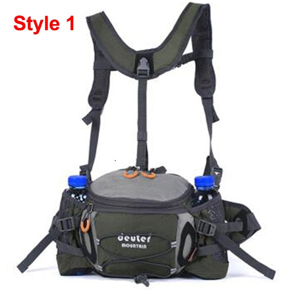 Multi-Pocket Waist Bag Chest Pack For Hiking Backpacking Trekking Running Climbing Accessories Outdoor Sports Travel Bag