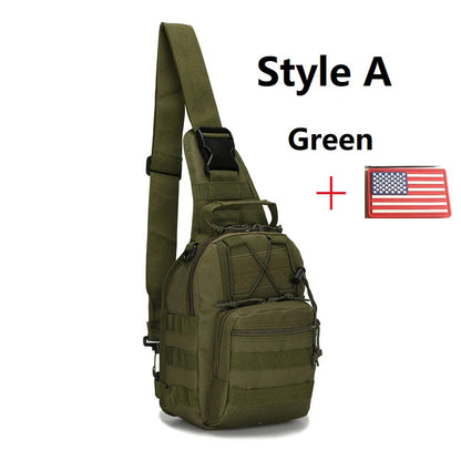 Molle Sling Backpack Shoulder Bag Rucksack Day Pack For Hiking Running Camping Hunting Large Capacity 600D Nylon Adventure Backpack