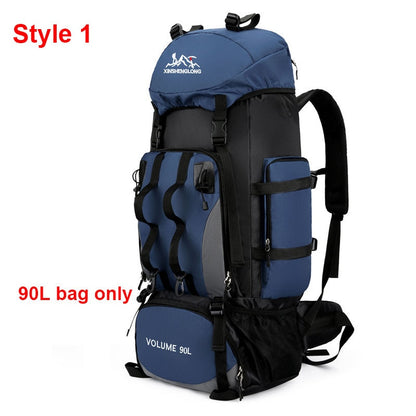 Large Capacity 80-90L Backpack For Trekking Hiking Camping Unisex Versatile Travel Rucksack