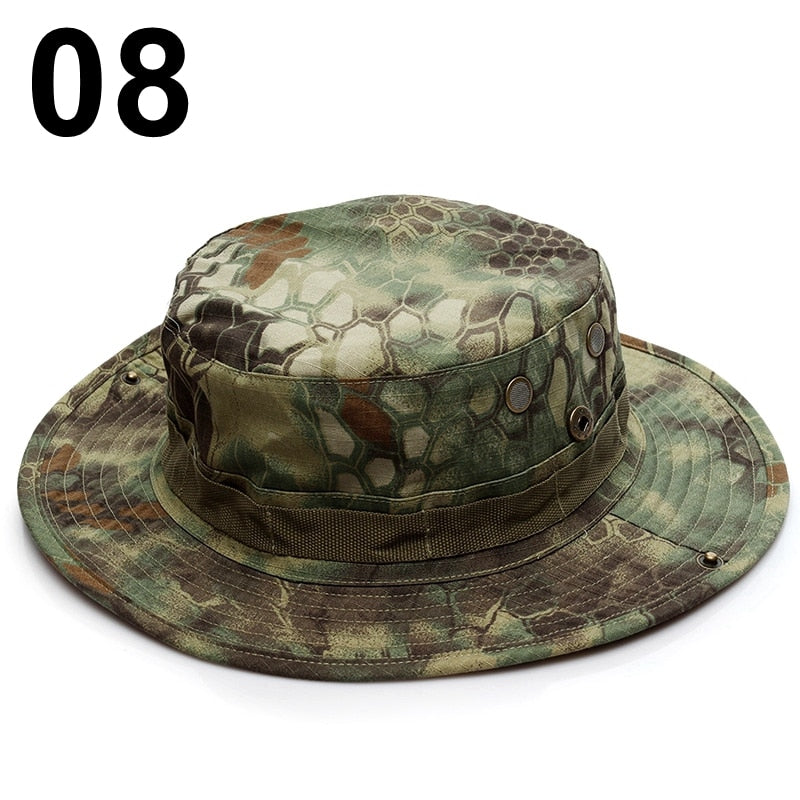 Camo Boonie Hat For Hiking Camping Trekking Backpacking Outdoor Travel Hat For Summer Autumn Spring, Sun Protection + Moisture Wicking