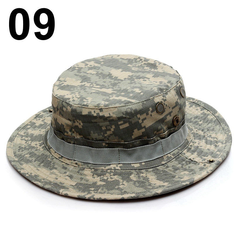 Camo Boonie Hat For Hiking Camping Trekking Backpacking Outdoor Travel Hat For Summer Autumn Spring, Sun Protection + Moisture Wicking