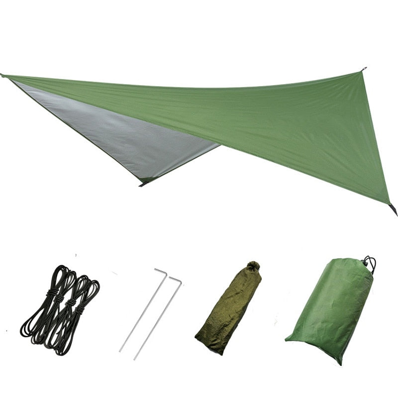 Camping Hammock Tarp Rain Fly Shade Sail - Waterproof Tent Canopy Sunshade Outdoor Awning For Hiking, Beach etc