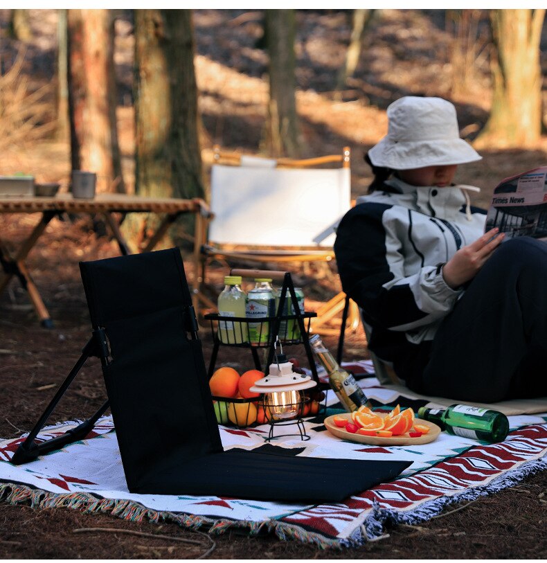 Outdoor Picnic Folding Back Chair - Comfortable, Durable and Foldable - Perfect for Camping, Fishing, Picnic & Travel