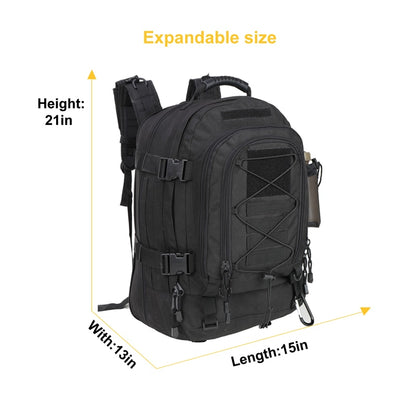 60L Molle Tactical Backpack For Hiking Climbing Outdoor Waterproof Sports Travel Rucksack For Camping Hunting