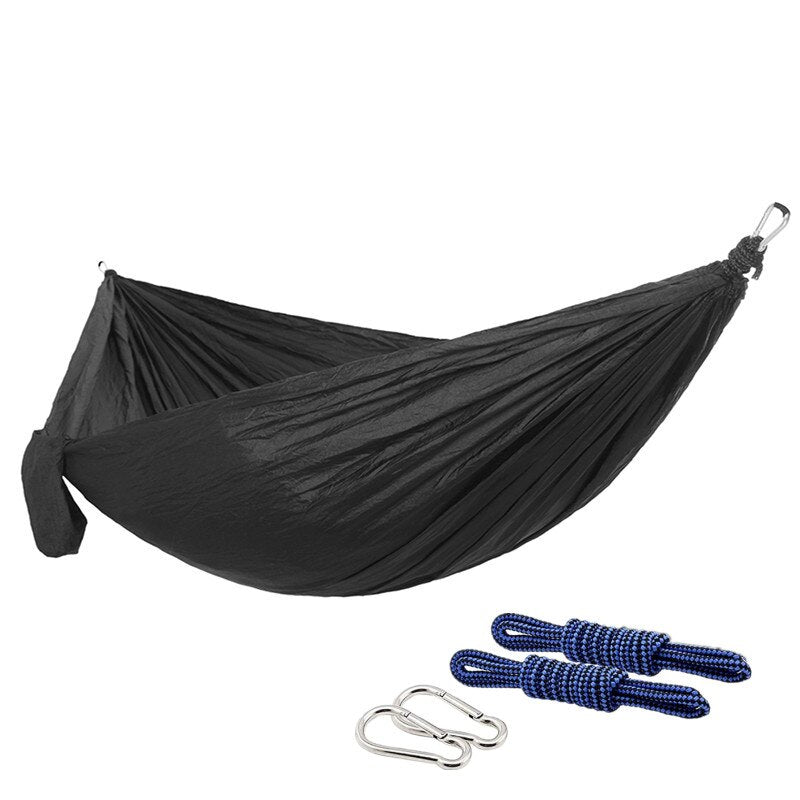 Lightweight Portable 270x140cm Parachute Nylon Hammock for Backpacking, Travel, Beach, Backyard, Hiking