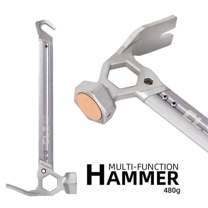 Mountaineering Tent Peg Hammer Puller For Camping Tents Awnings Groundsheets etc Stainless Steel Hammer Copper Head