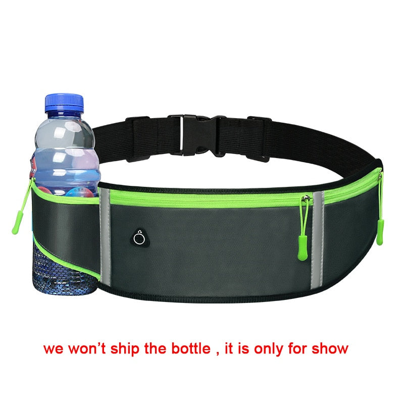 Trail Running Hiking Waist Bag with Phone and Water Holder - Sports Travel Fanny Pack for Women and Men Waist Packs Hiking Accessories