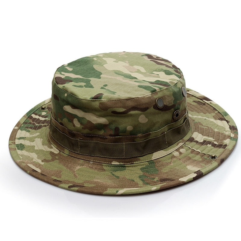 Camo Boonie Hat For Hiking Camping Trekking Backpacking Outdoor Travel Hat For Summer Autumn Spring, Sun Protection + Moisture Wicking