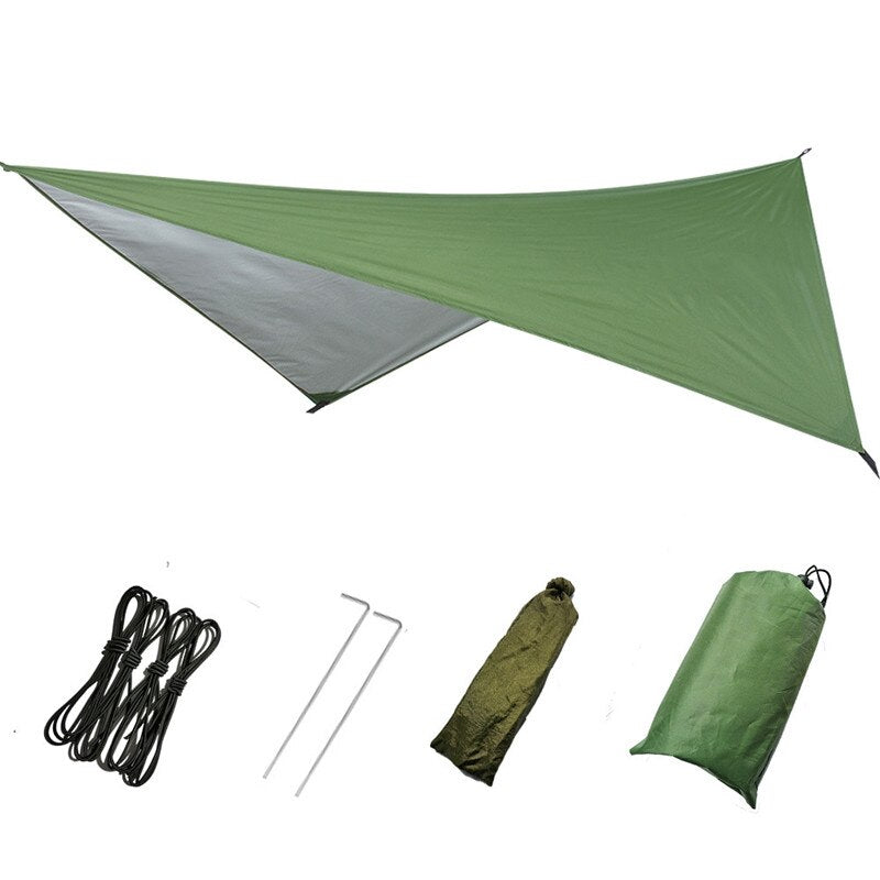 Lightweight Camping Tarp Canopy Shade Sail Waterproof Hammock Awning Bivvy Shelter For Hiking Backpacking Outdoor Survival