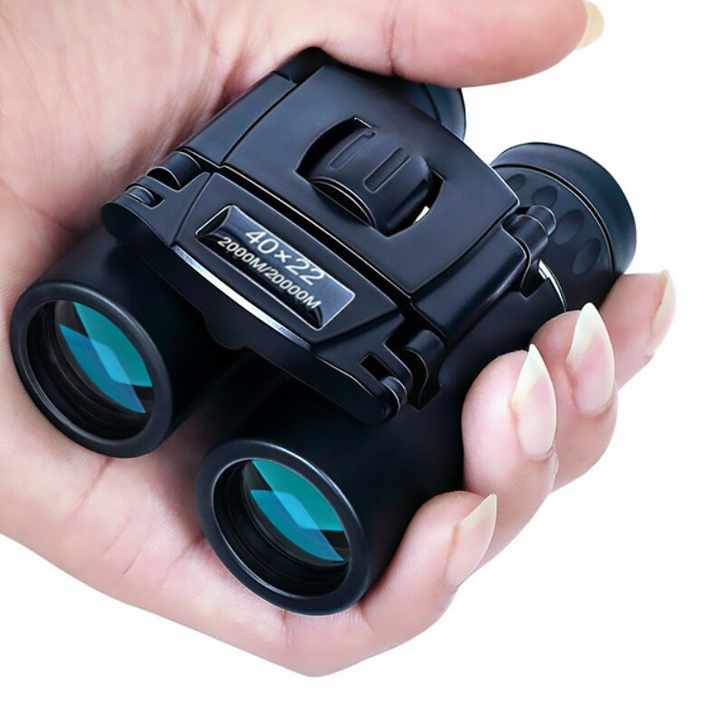 Powerful Long Range Folding Mini Binoculars 40x22 HD 2000M Optics For Sports Travel Trekking