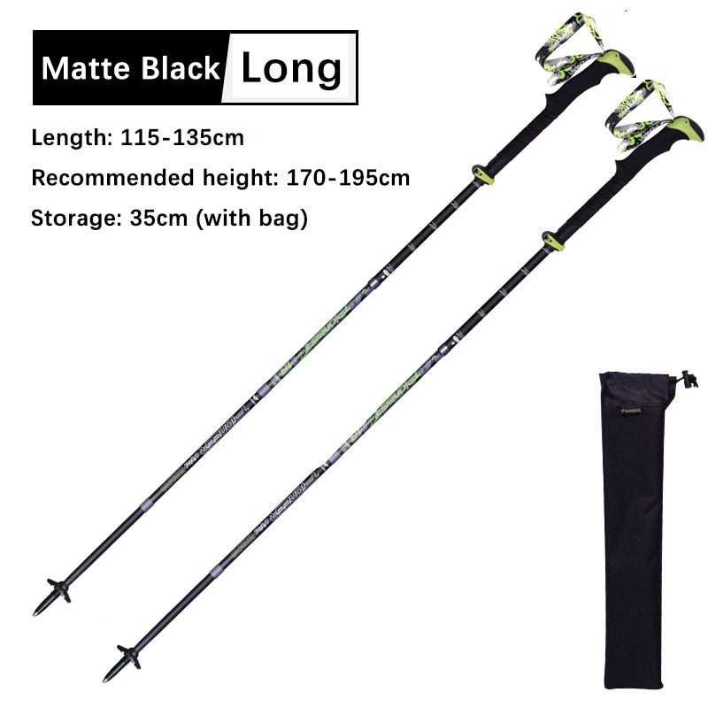 2Pcs Lightweight Carbon Fiber Trekking Poles Height Adjustable Folding 5 Sections Hiking Poles For Backpacking Cross Country Walking2Pcs Lightweight Carbon Fiber Trekking Poles Height Adjustable Folding 5 Sections Hiking Poles For Backpacking Cross Country Walking