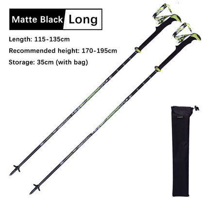 2Pcs Lightweight Carbon Fiber Trekking Poles Height Adjustable Folding 5 Sections Hiking Poles For Backpacking Cross Country Walking2Pcs Lightweight Carbon Fiber Trekking Poles Height Adjustable Folding 5 Sections Hiking Poles For Backpacking Cross Country Walking